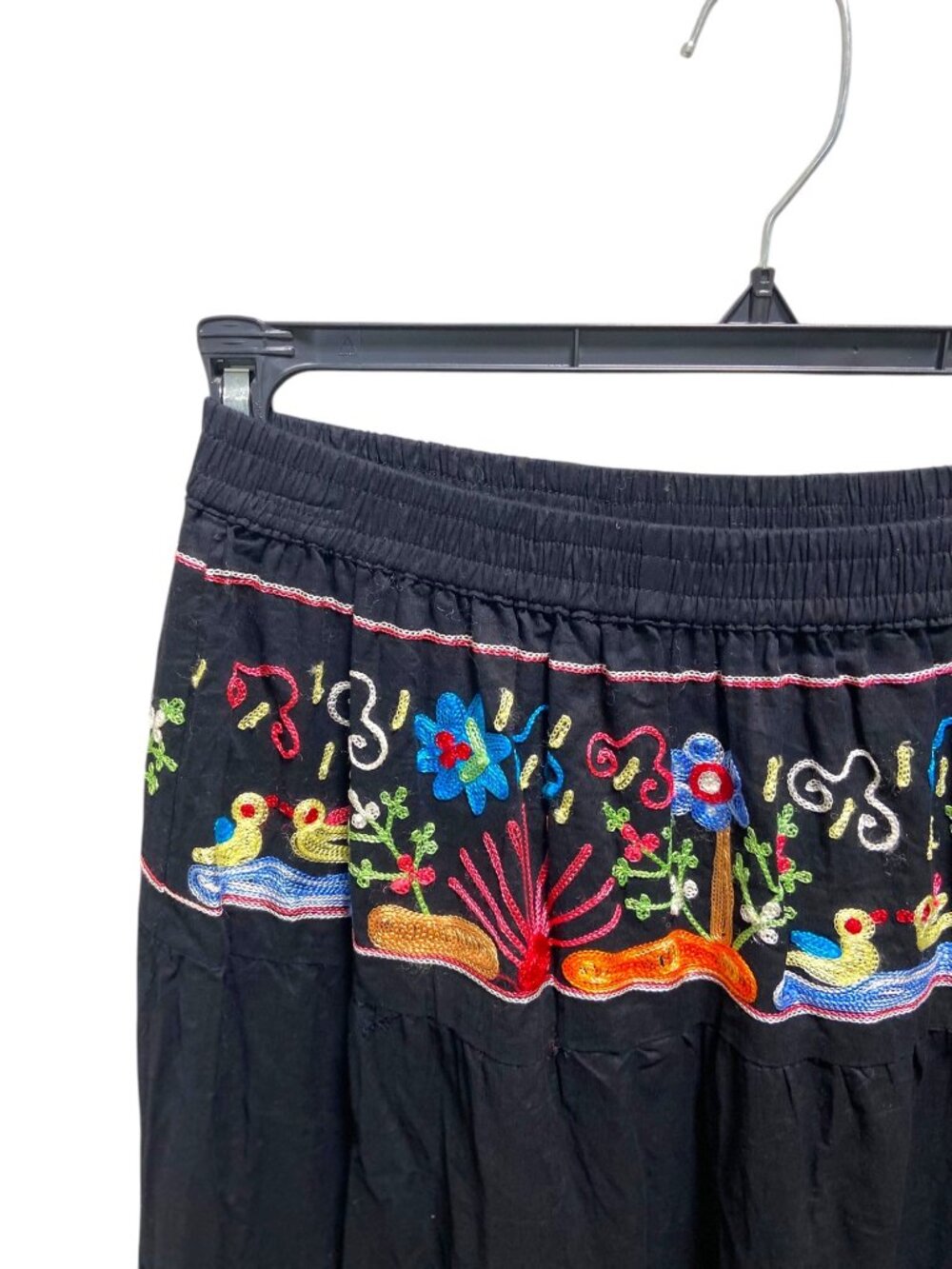 Soaked Embroidered Maxi Skirt Black Size M Witchy Boho Hippie Festival Coastal - Picture 6 of 11